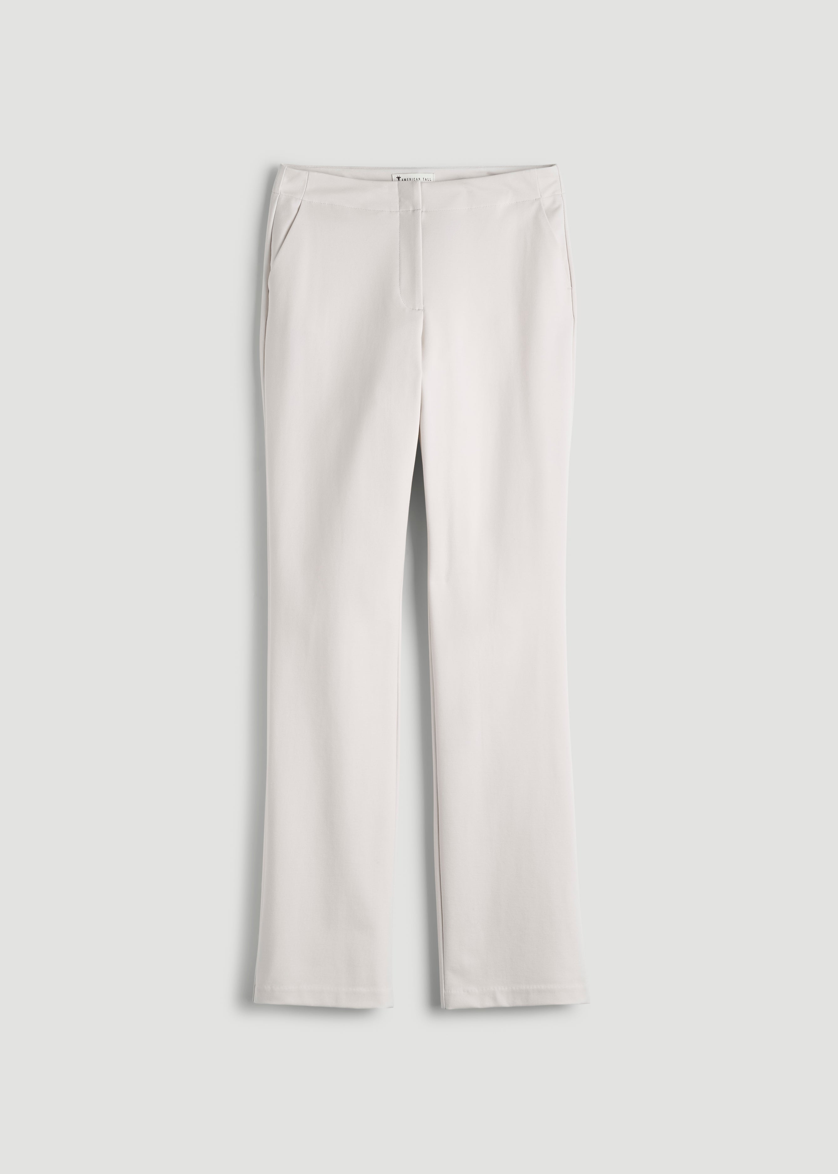 American Tall Sale | Freedom Flex Straight Leg Dress Pants for Tall Women in White Sand