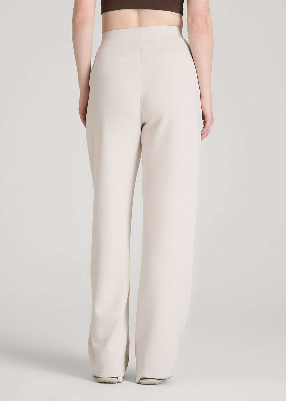 American Tall Outlet | Soft Motion Pleated Wide Leg Pant for Tall Women in White Sand