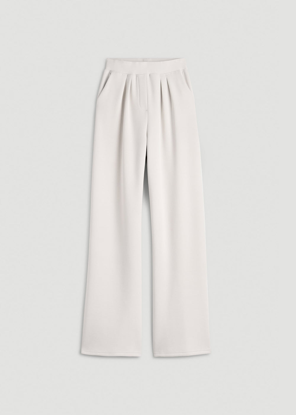 American Tall Outlet | Soft Motion Pleated Wide Leg Pant for Tall Women in White Sand