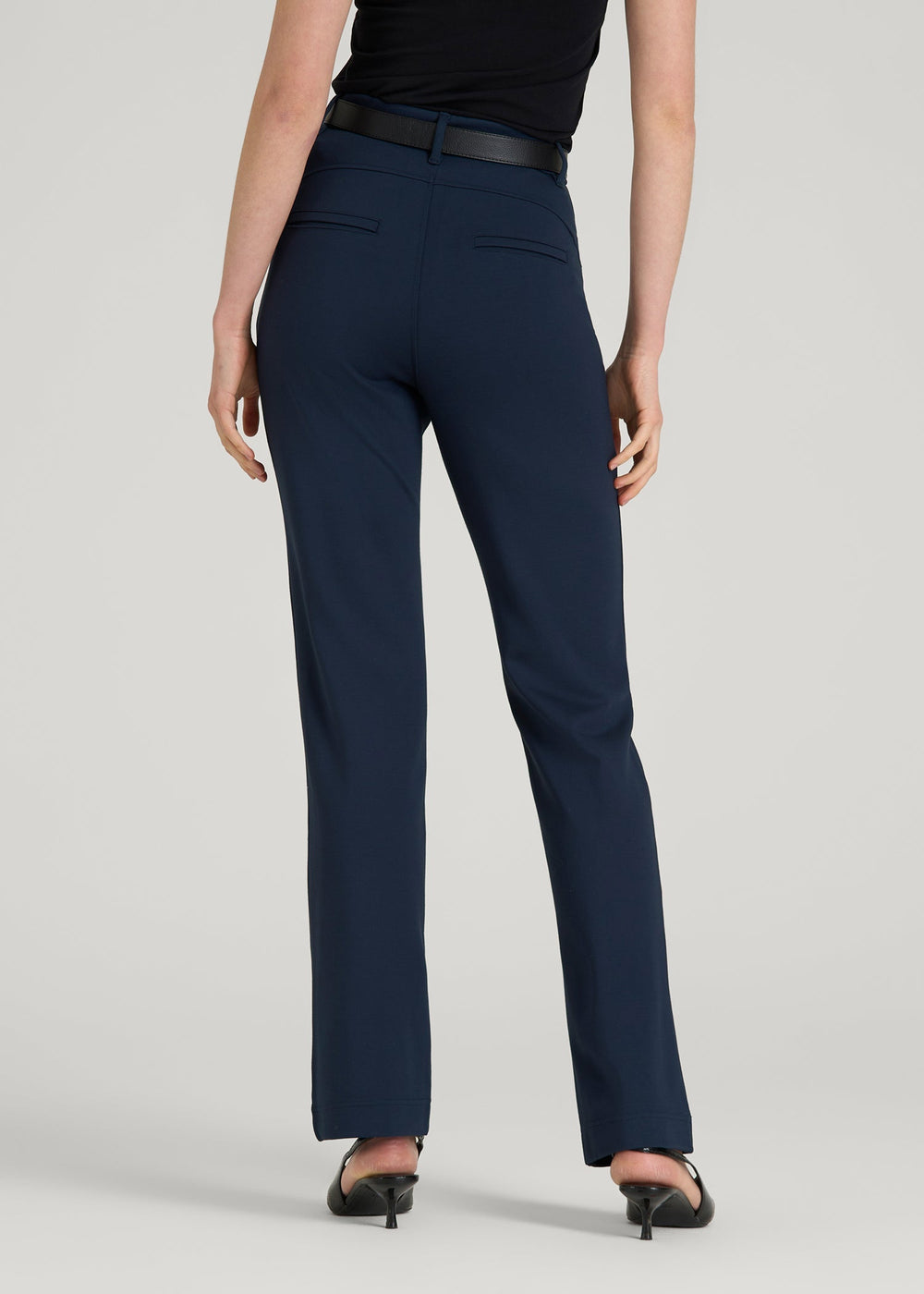American Tall For Sale | Soft Flex Ponte Straight Leg Pants for Tall Women in Navy