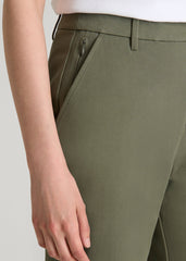 American Tall Sale | Stretch Commuter Tapered Fit Chino Pants for Tall Women in Olive