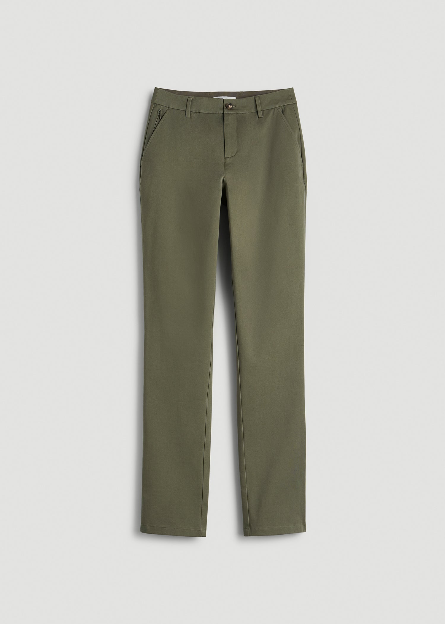 American Tall Sale | Stretch Commuter Tapered Fit Chino Pants for Tall Women in Olive