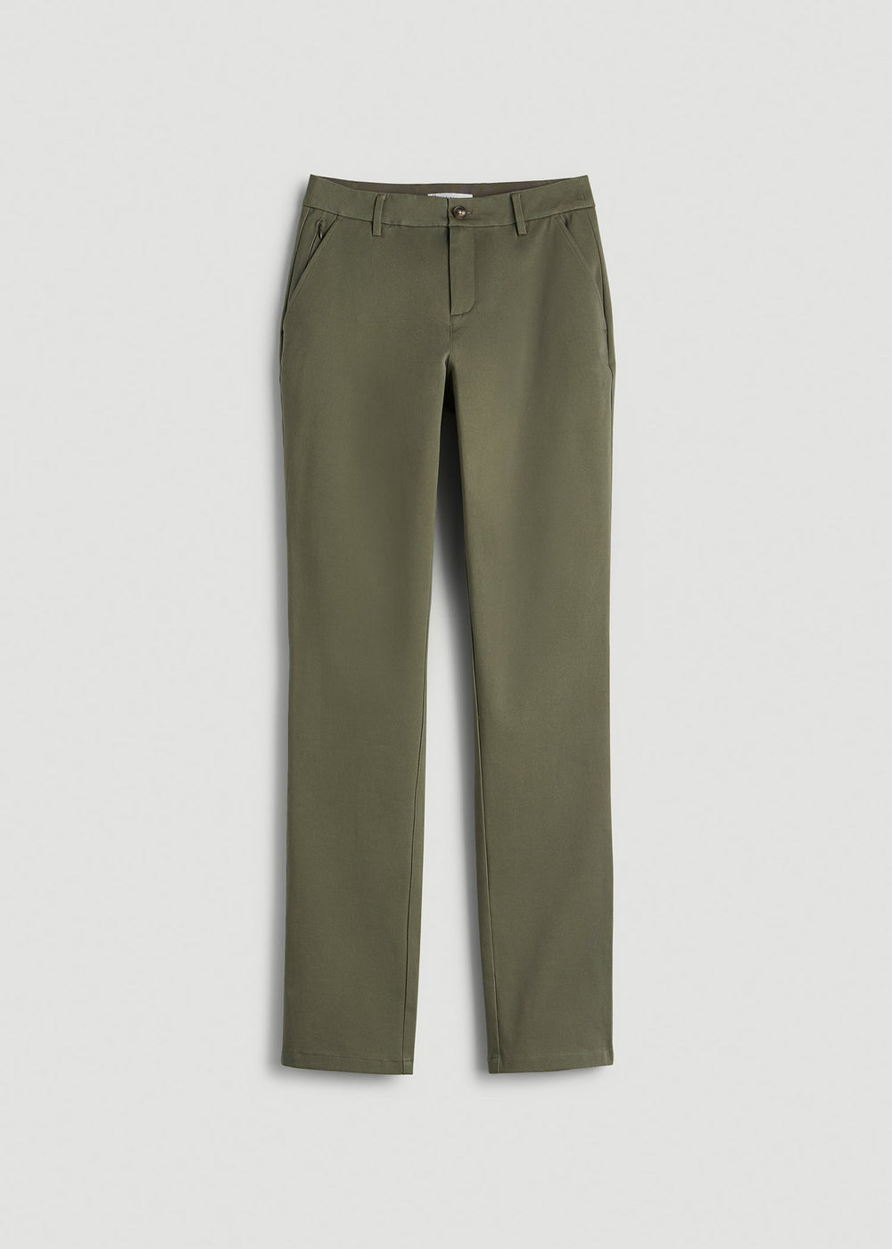 American Tall Sale | Stretch Commuter Tapered Fit Chino Pants for Tall Women in Olive