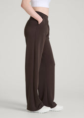 American Tall For Sale | Soft Motion Pleated Wide Leg Pant for Tall Women in Espresso