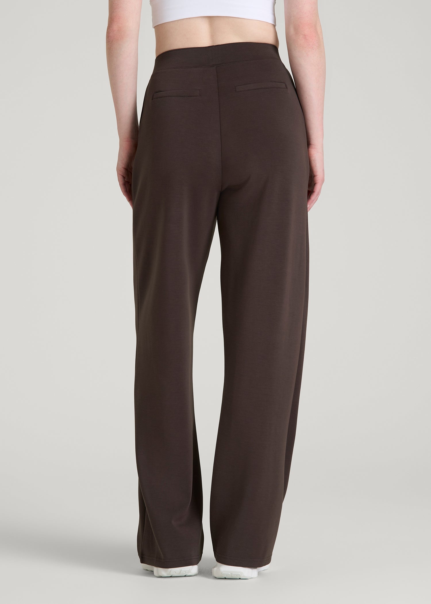American Tall For Sale | Soft Motion Pleated Wide Leg Pant for Tall Women in Espresso