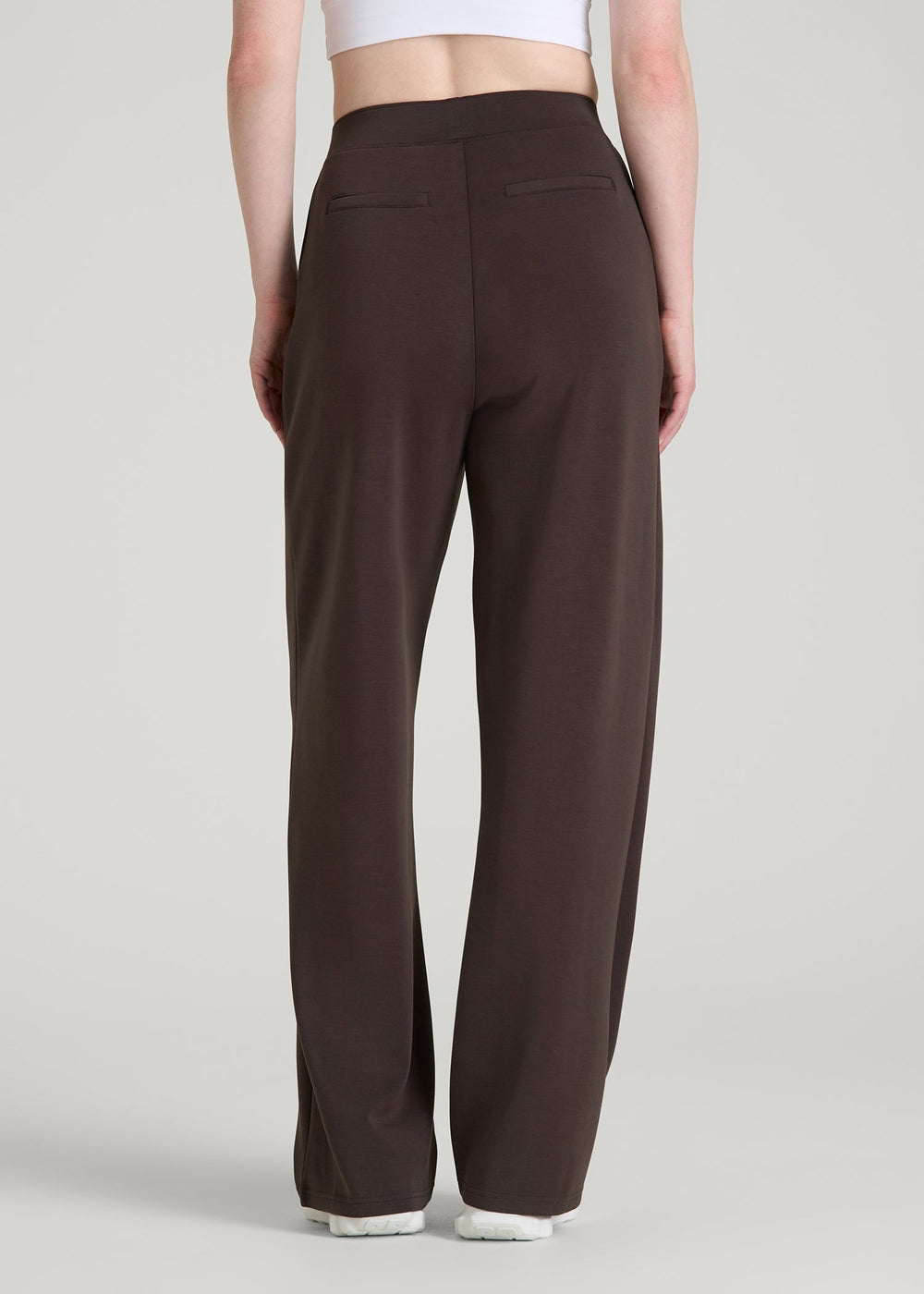 American Tall For Sale | Soft Motion Pleated Wide Leg Pant for Tall Women in Espresso