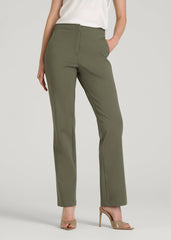 American Tall Online | Freedom Flex Straight Leg Dress Pants for Tall Women in Olive