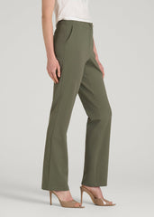 American Tall Online | Freedom Flex Straight Leg Dress Pants for Tall Women in Olive