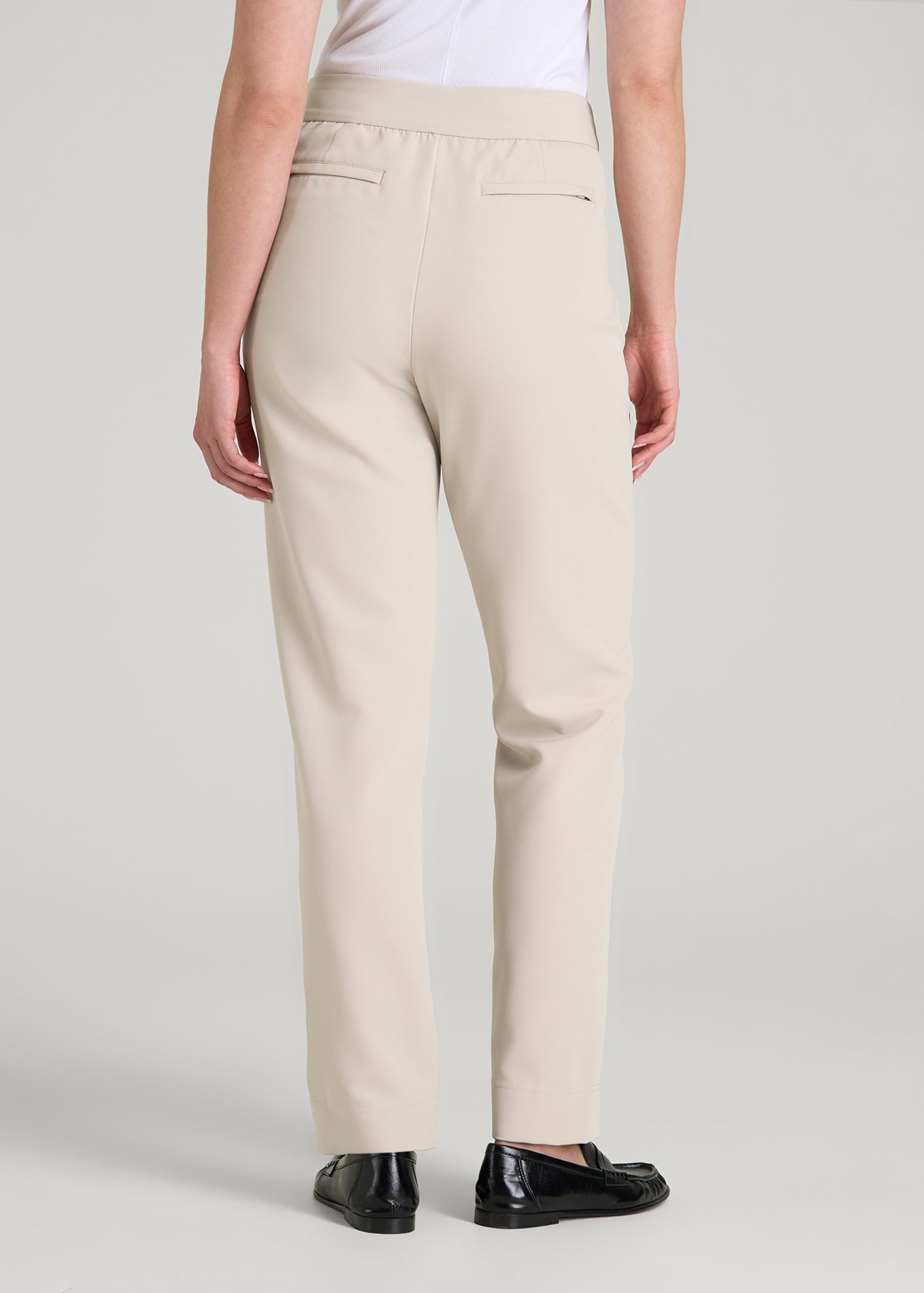 American Tall Outlet | Traveler Tapered Fit Pant for Tall Women in Drywall Tan