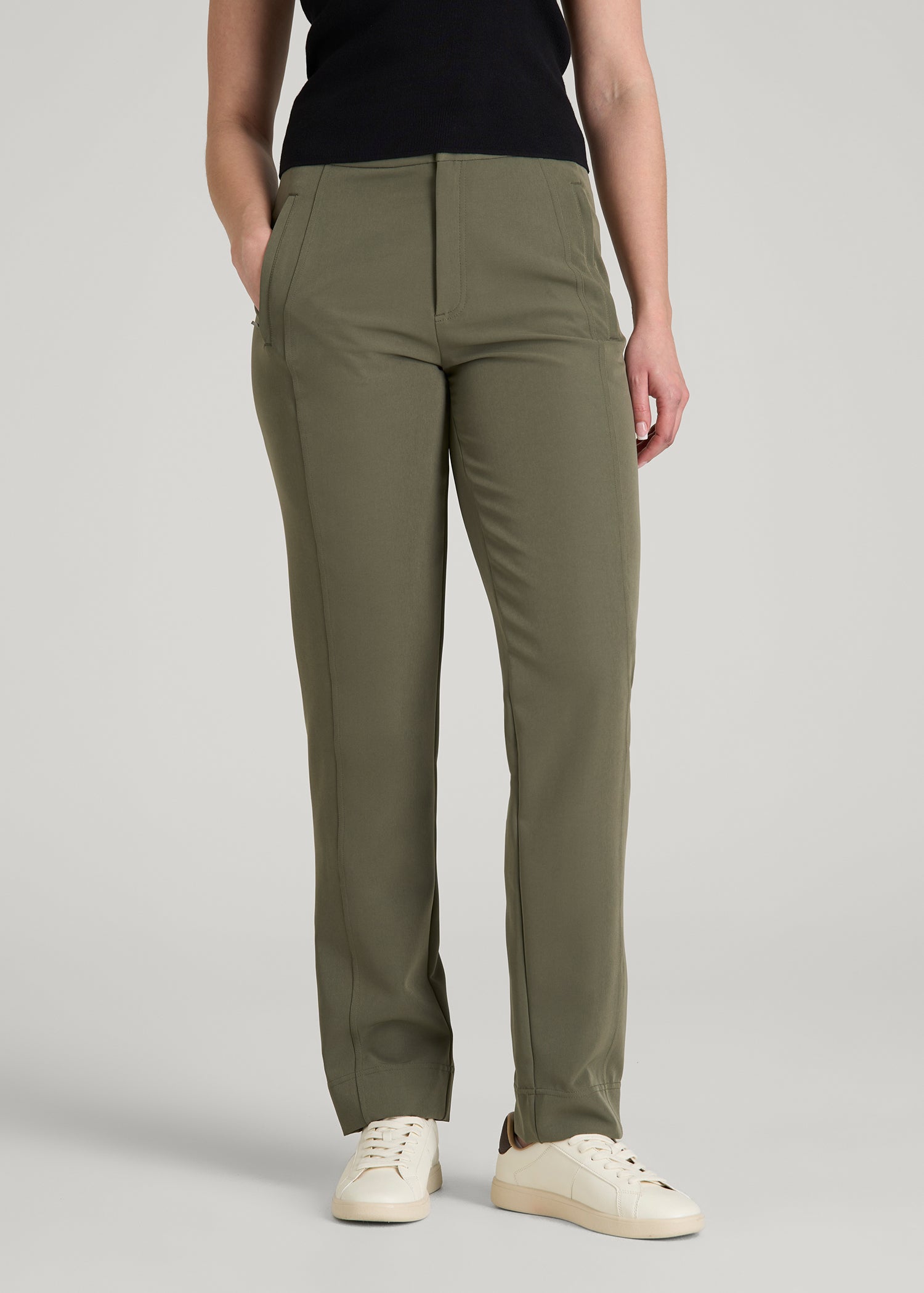 American Tall For Sale | Traveler Tapered Fit Pant for Tall Women in Olive