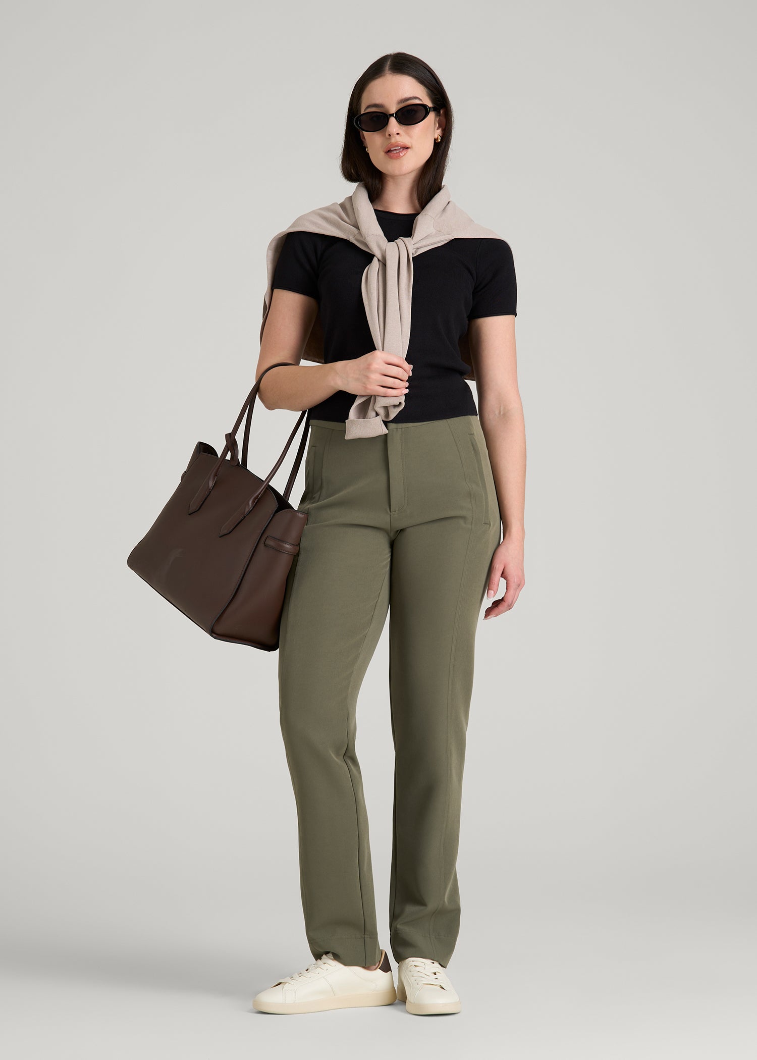 American Tall For Sale | Traveler Tapered Fit Pant for Tall Women in Olive