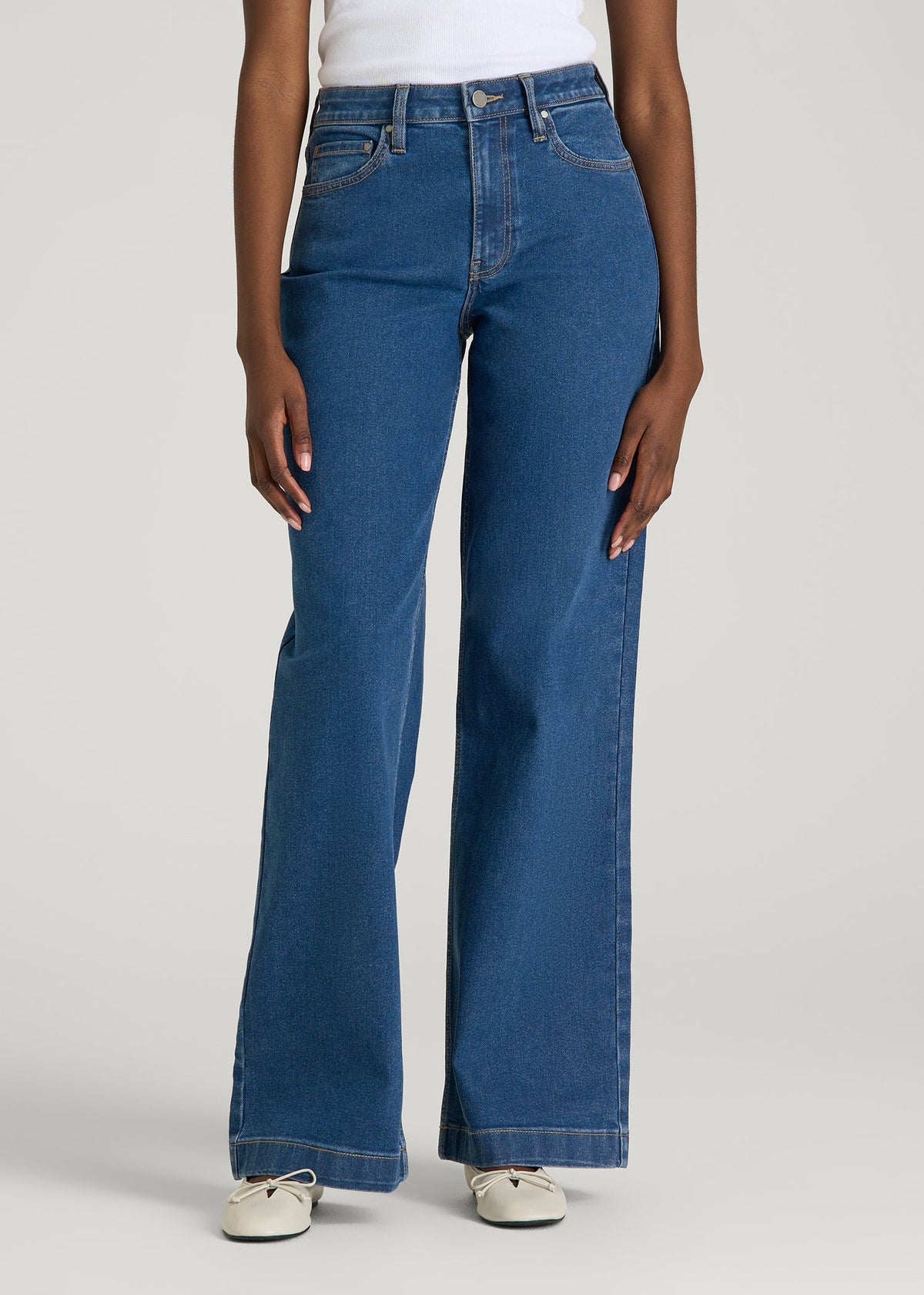 American Tall Discount | Luna High-Rise Wide-Leg Jeans for Tall Women in New Colorado Blue