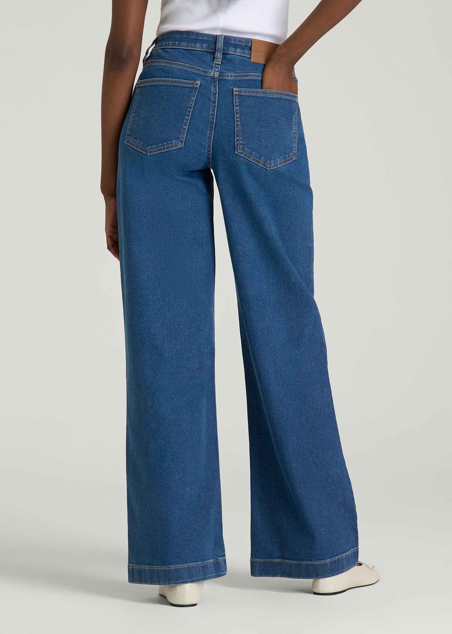 American Tall Discount | Luna High-Rise Wide-Leg Jeans for Tall Women in New Colorado Blue