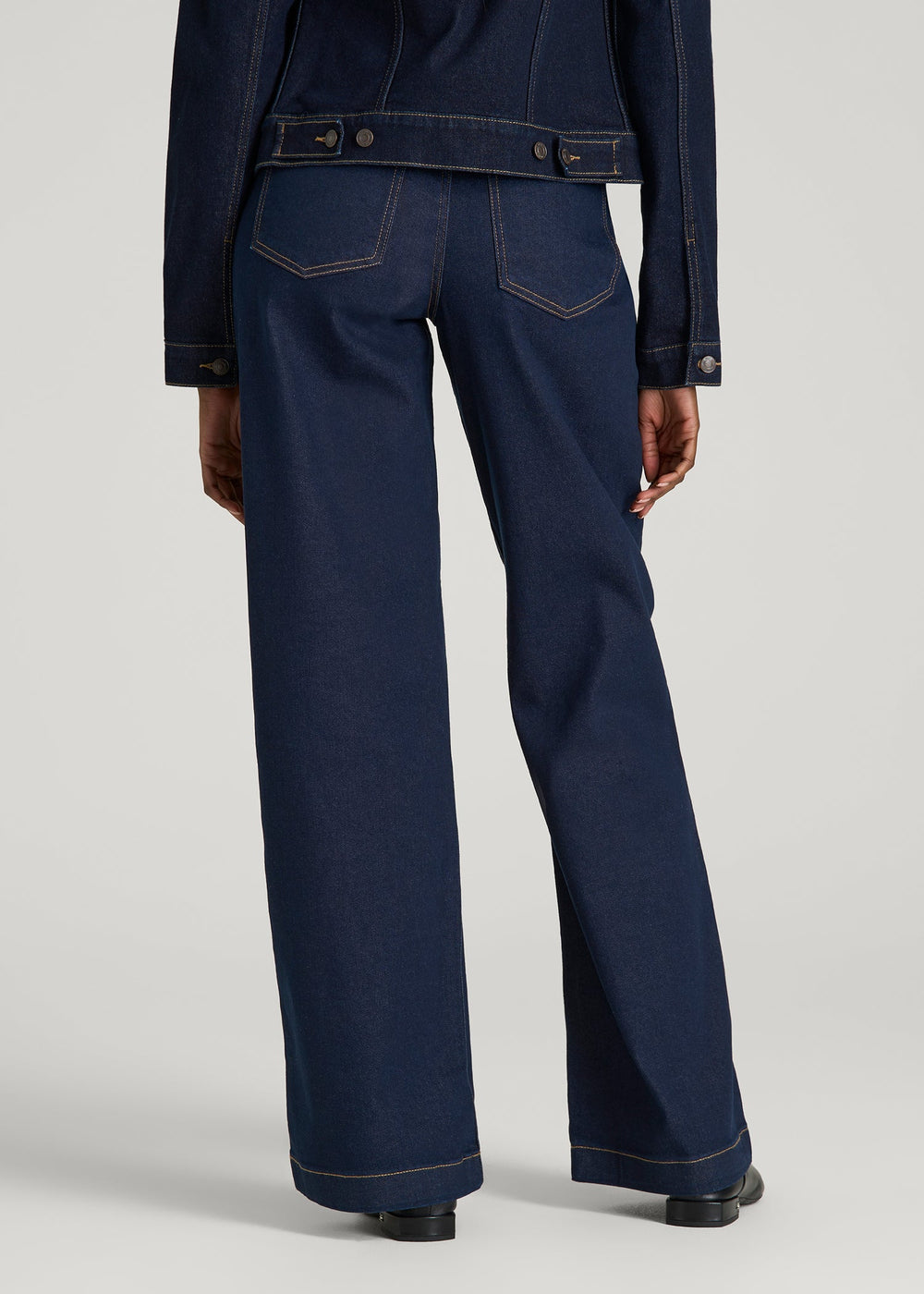 American Tall Sale | Luna High-Rise Wide-Leg Jeans for Tall Women in Deep Indigo Wash