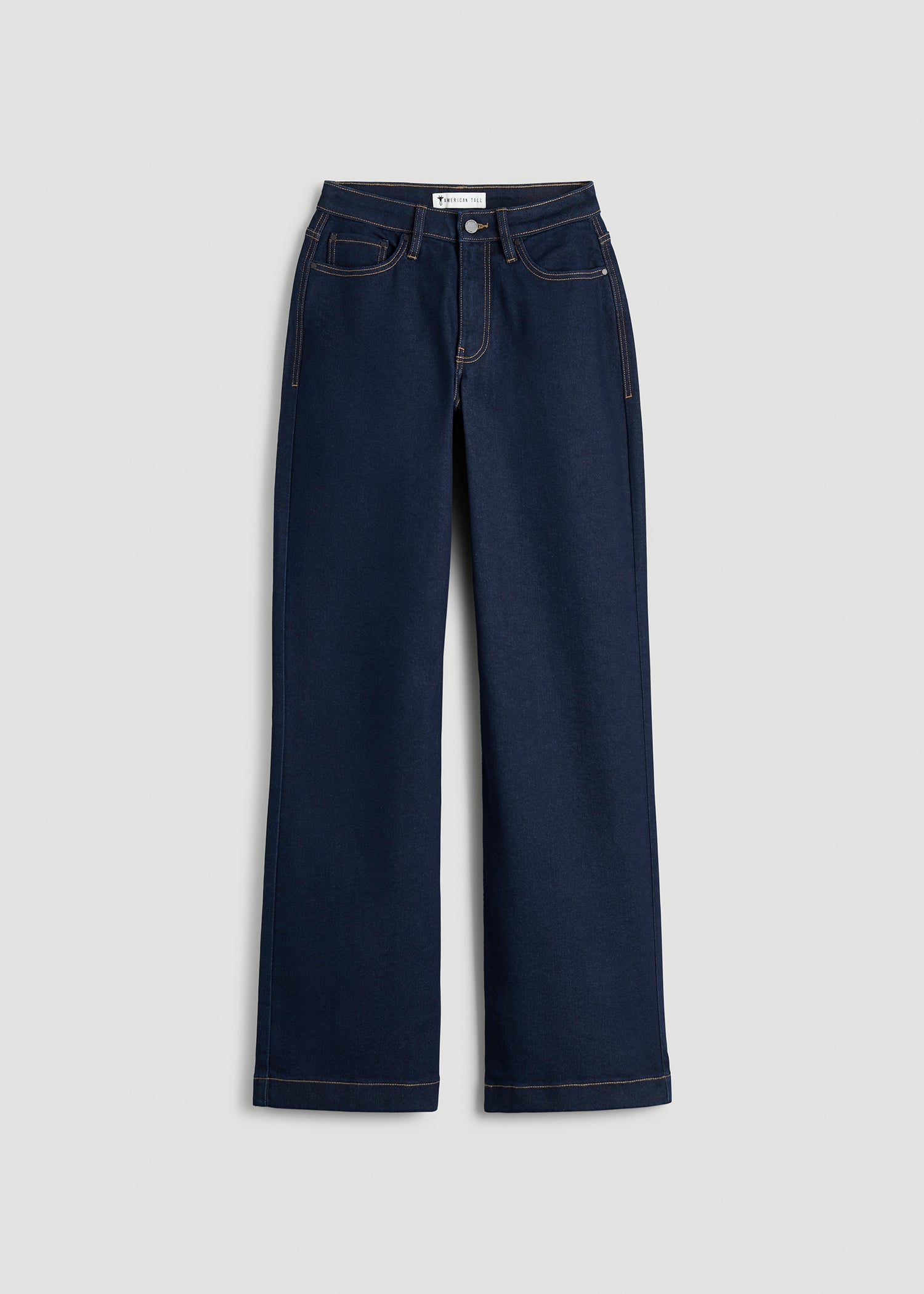 American Tall Sale | Luna High-Rise Wide-Leg Jeans for Tall Women in Deep Indigo Wash
