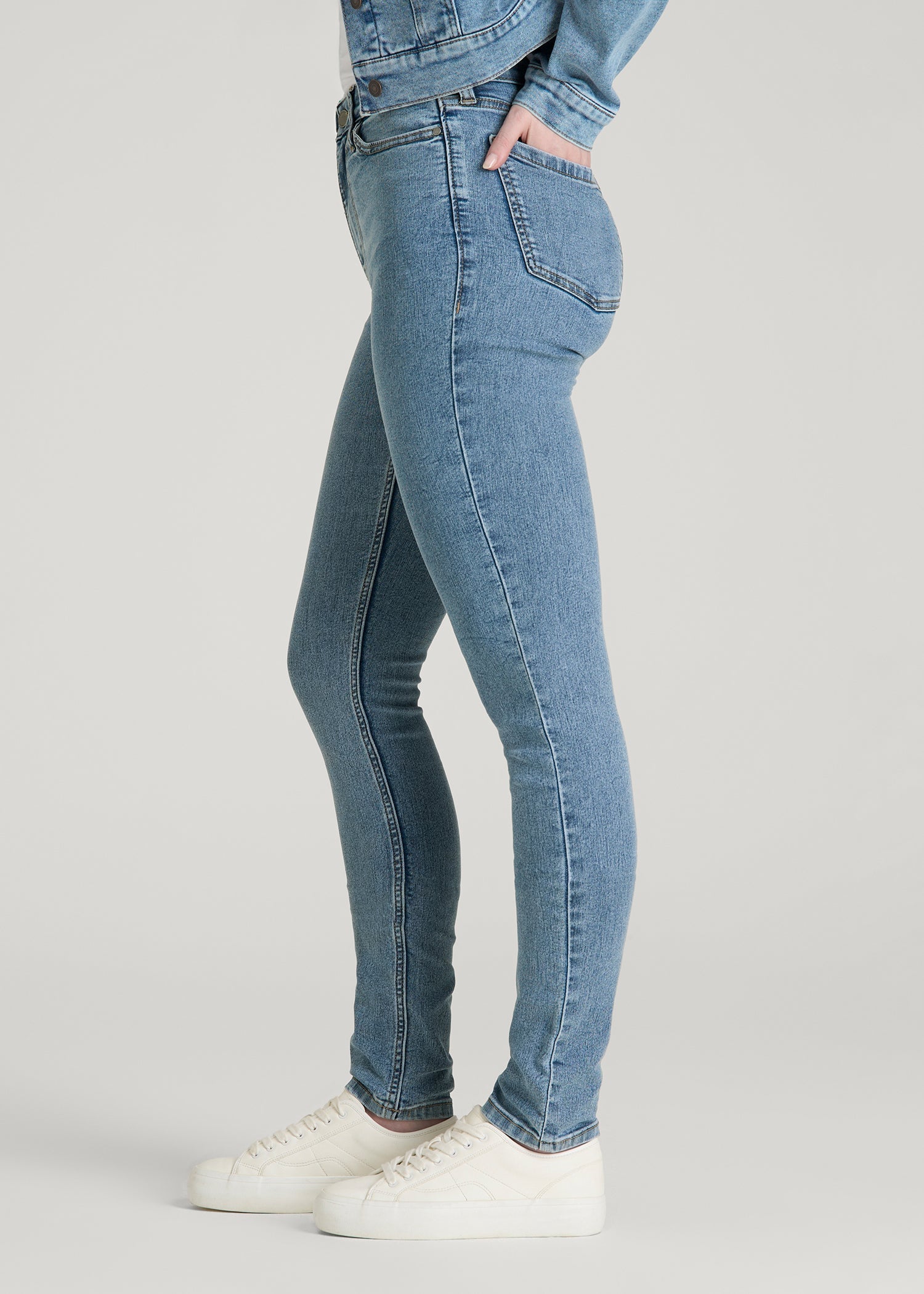 American Tall For Sale | Georgia High-Rise Skinny Jeans for Tall Women in Perfect Blue