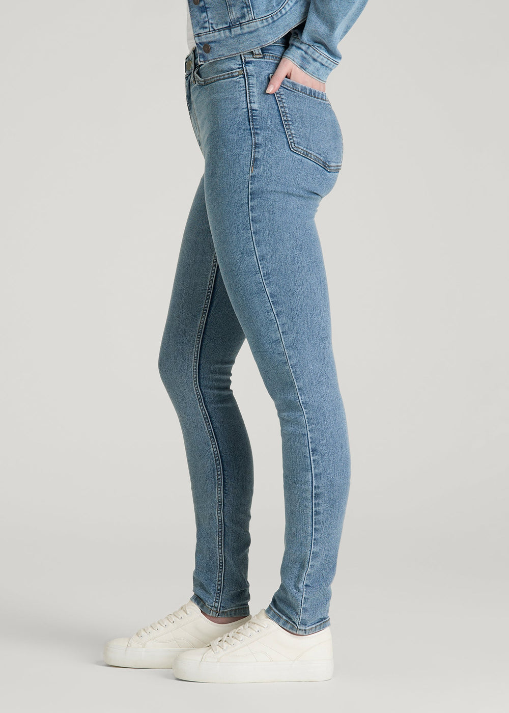 American Tall For Sale | Georgia High-Rise Skinny Jeans for Tall Women in Perfect Blue
