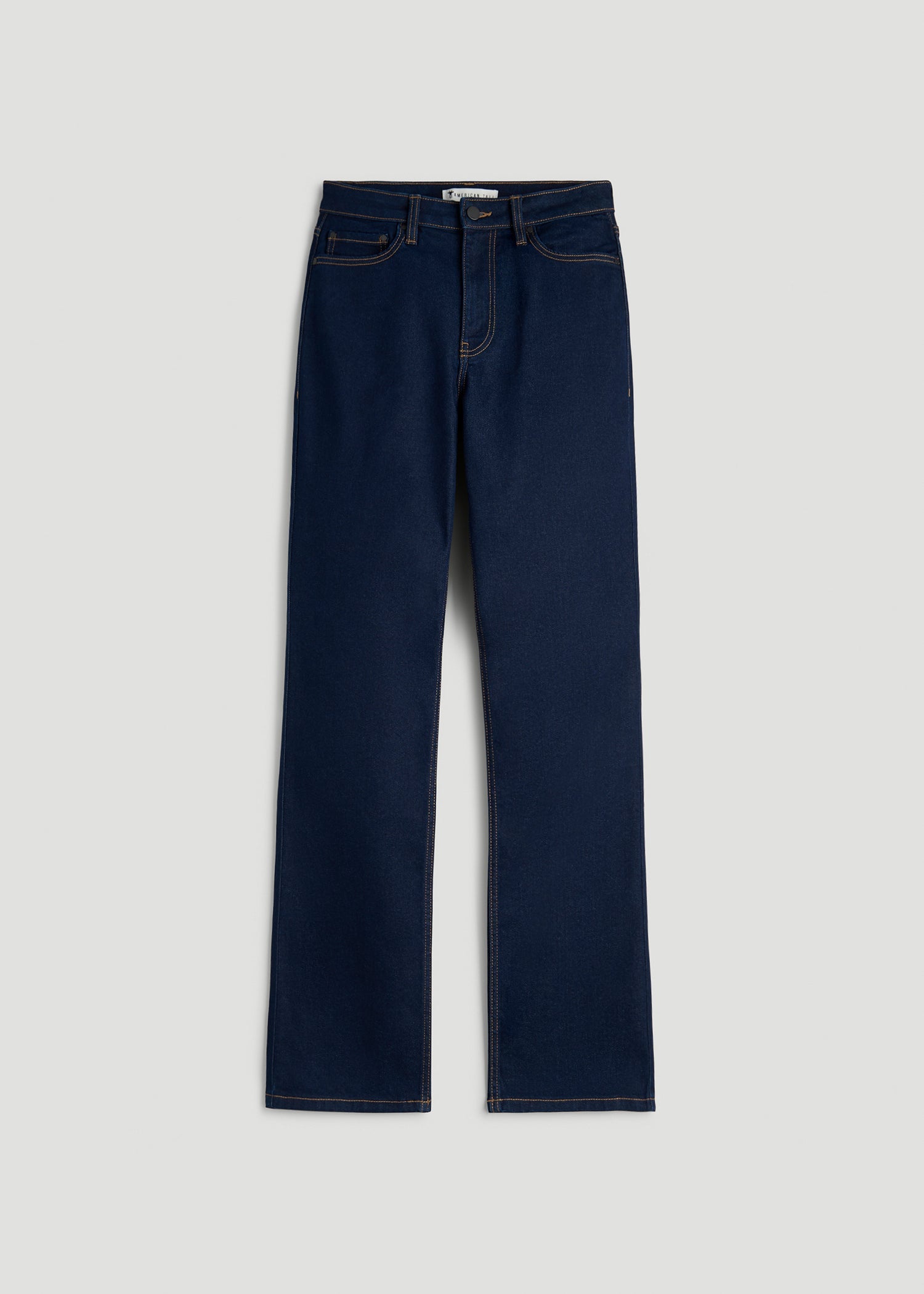 American Tall Online Shop | Harper High-Rise Straight Stretch Jeans for Tall Women in Deep Indigo Wash