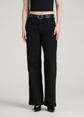 American Tall Discount | Luna High-Rise Wide-Leg Jeans for Tall Women in Optimum Black