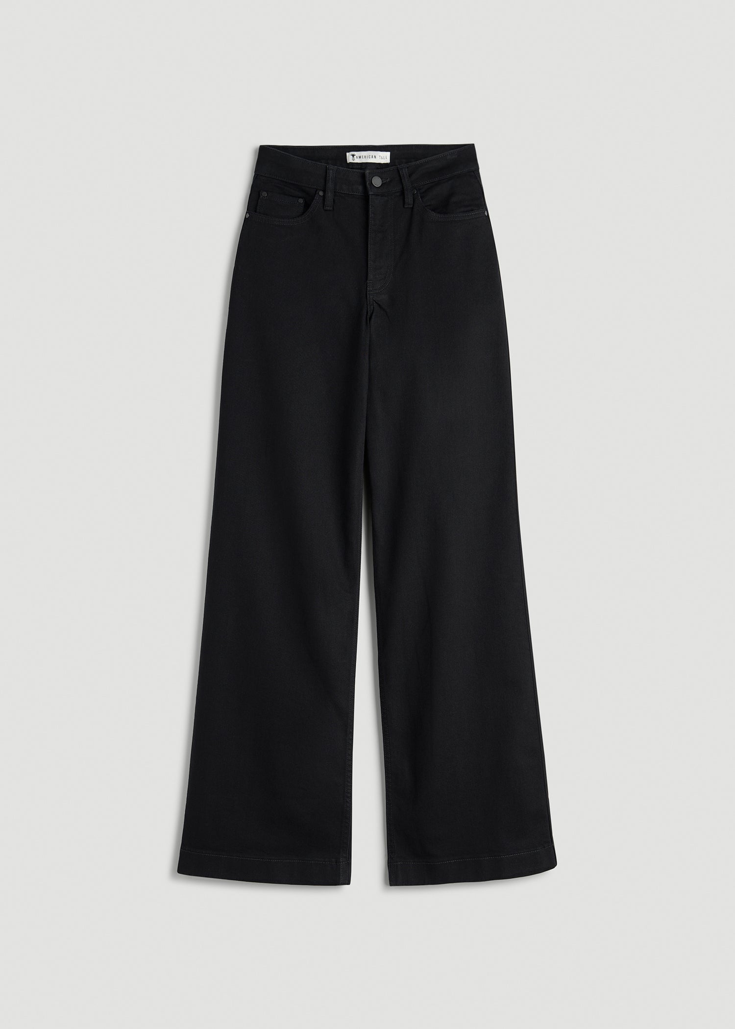American Tall Discount | Luna High-Rise Wide-Leg Jeans for Tall Women in Optimum Black