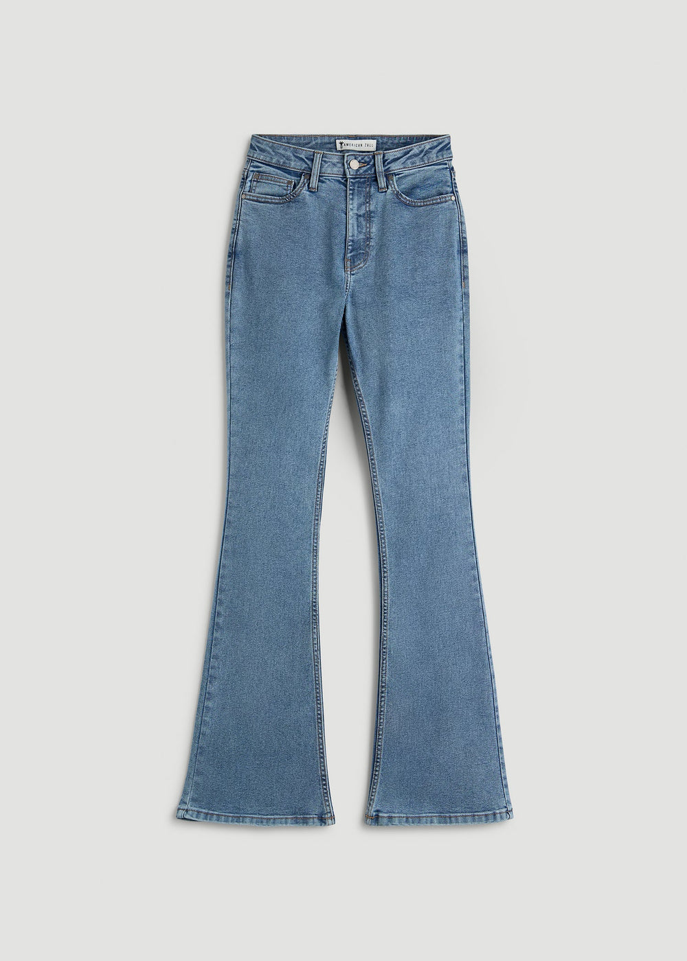 American Tall Online | Chloe High Rise Flare Jeans for Tall Women in Perfect Blue