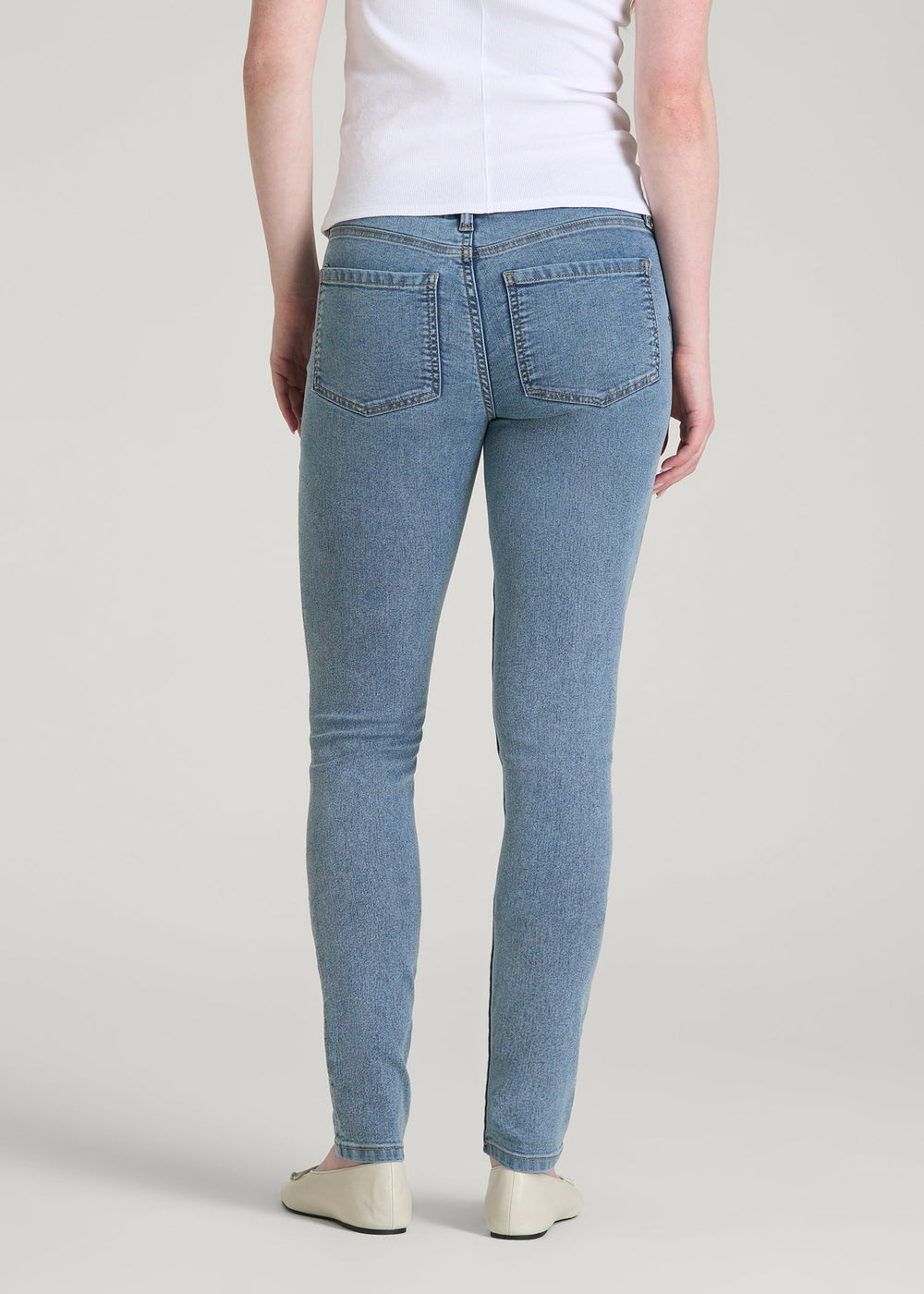American Tall Sale | Sarah Mid-Rise Skinny Jeans for Tall Women in Perfect Blue