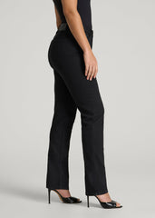 American Tall For Sale | Curve High Rise Straight Leg Jeans for Tall Women in Optimum Black