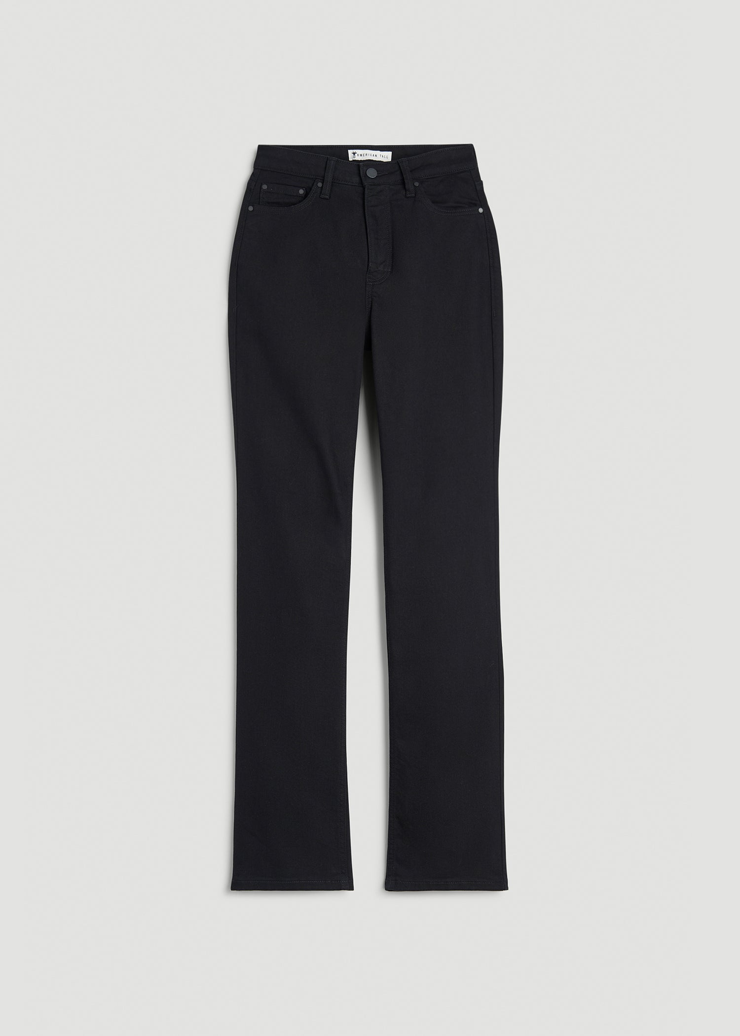 American Tall For Sale | Curve High Rise Straight Leg Jeans for Tall Women in Optimum Black