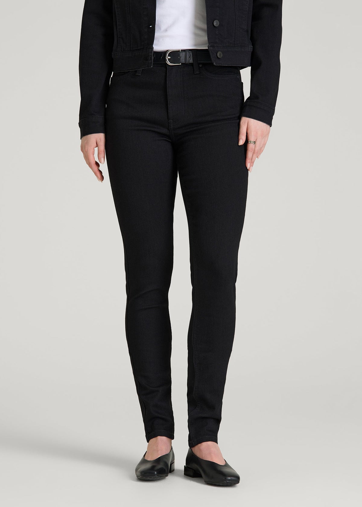American Tall Online | Georgia High-Rise Skinny Jeans for Tall Women in Optimum Black