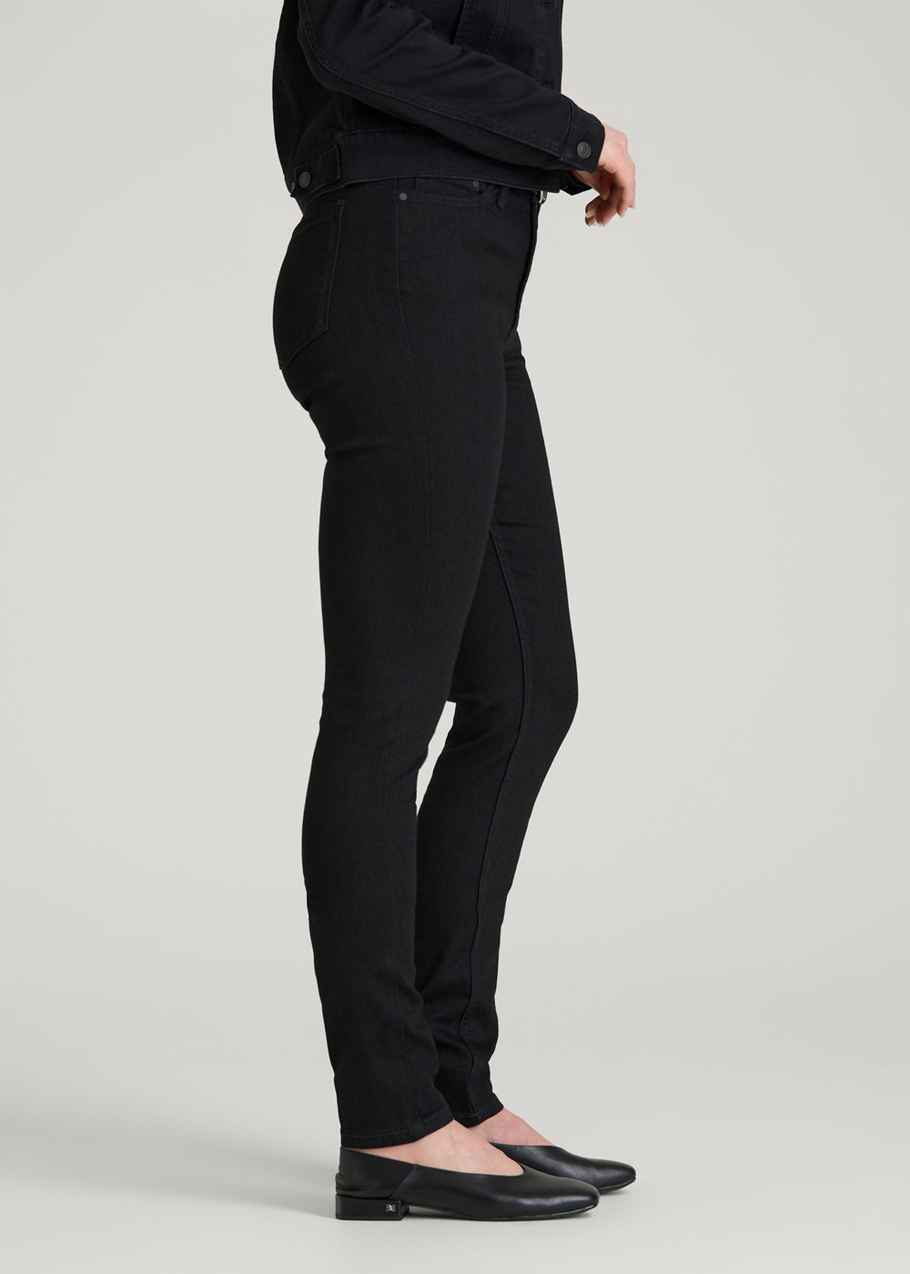 American Tall Online | Georgia High-Rise Skinny Jeans for Tall Women in Optimum Black