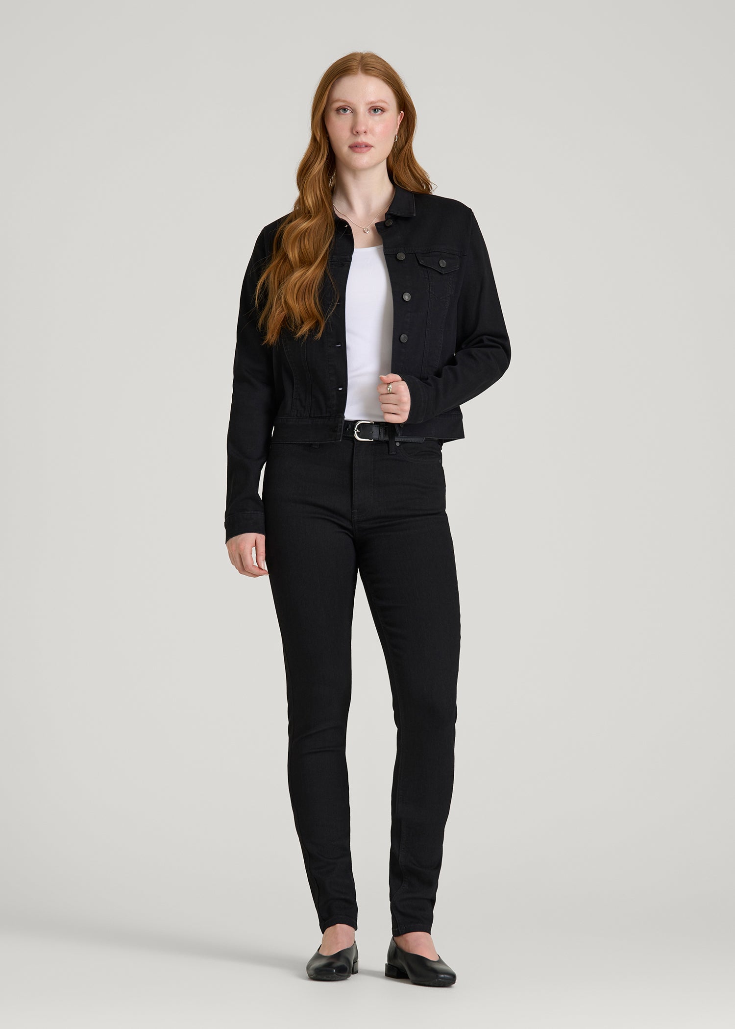 American Tall Online | Georgia High-Rise Skinny Jeans for Tall Women in Optimum Black