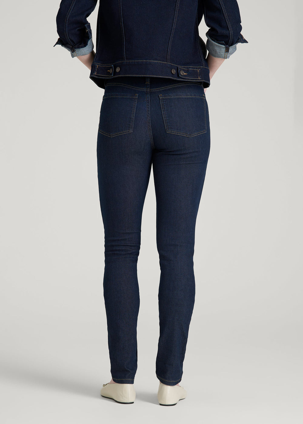 American Tall Sale | Georgia High-Rise Skinny Jeans for Tall Women in Deep Indigo Wash