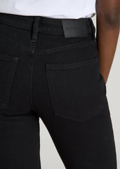 American Tall Outlet | Mid-Rise Straight Fit Jeans for Tall Women in Optimum Black
