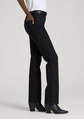 American Tall Outlet | Mid-Rise Straight Fit Jeans for Tall Women in Optimum Black