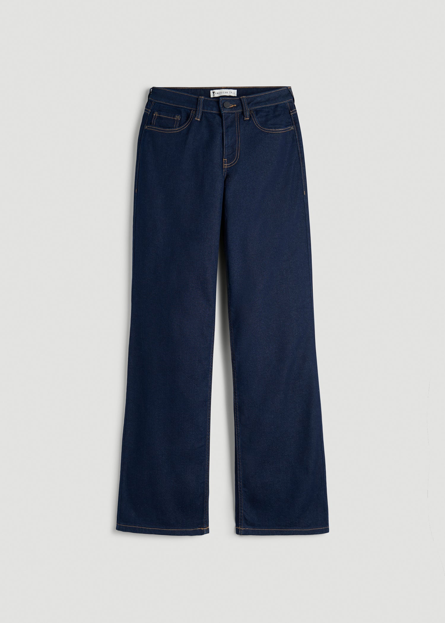 American Tall For Sale | Mid-Rise Relaxed Fit Jeans for Tall Women in Deep Indigo Wash