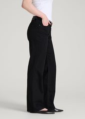 American Tall Online Shop | Mid-Rise Relaxed Fit Jeans for Tall Women in Optimum Black