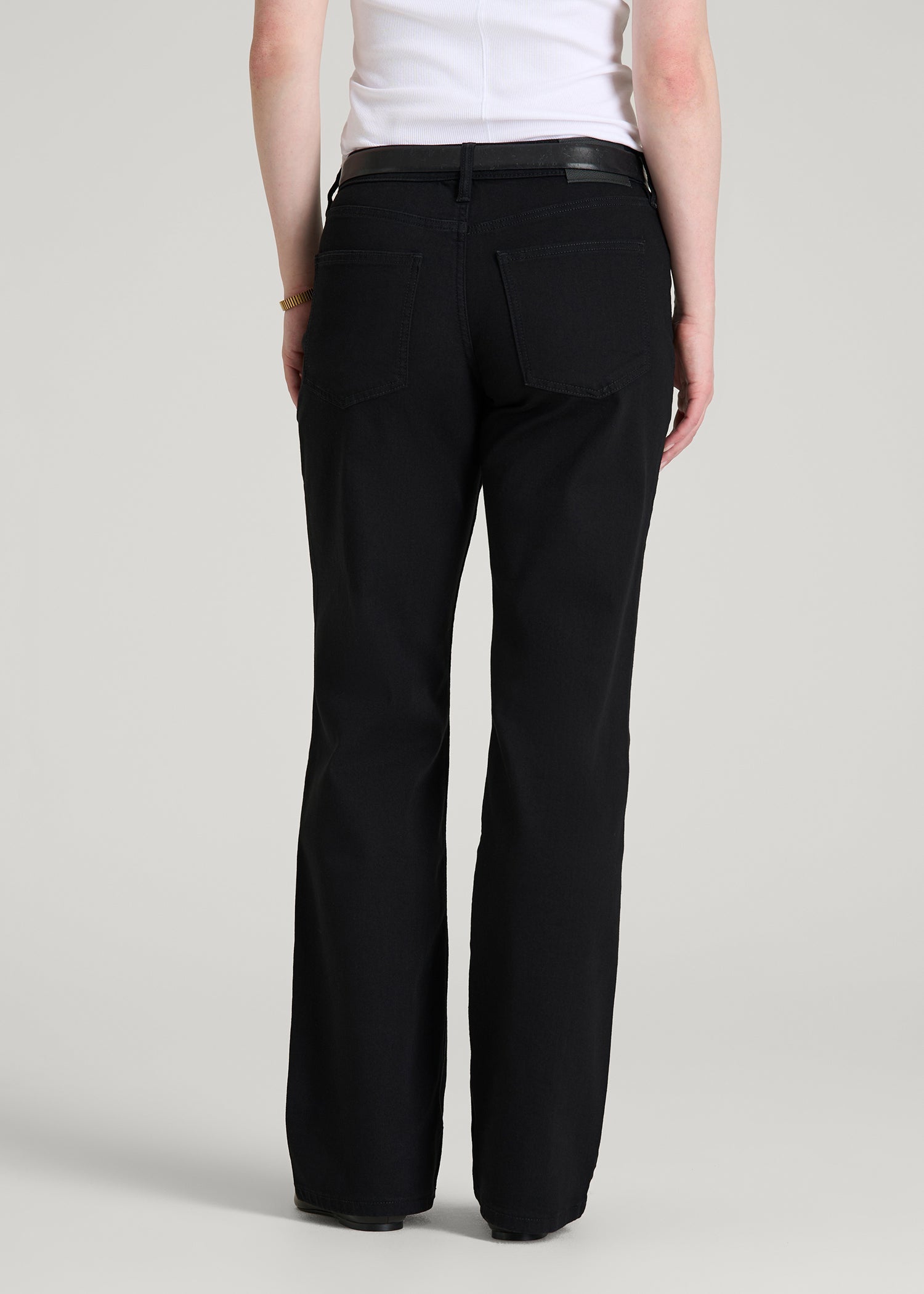 American Tall Online Shop | Mid-Rise Relaxed Fit Jeans for Tall Women in Optimum Black