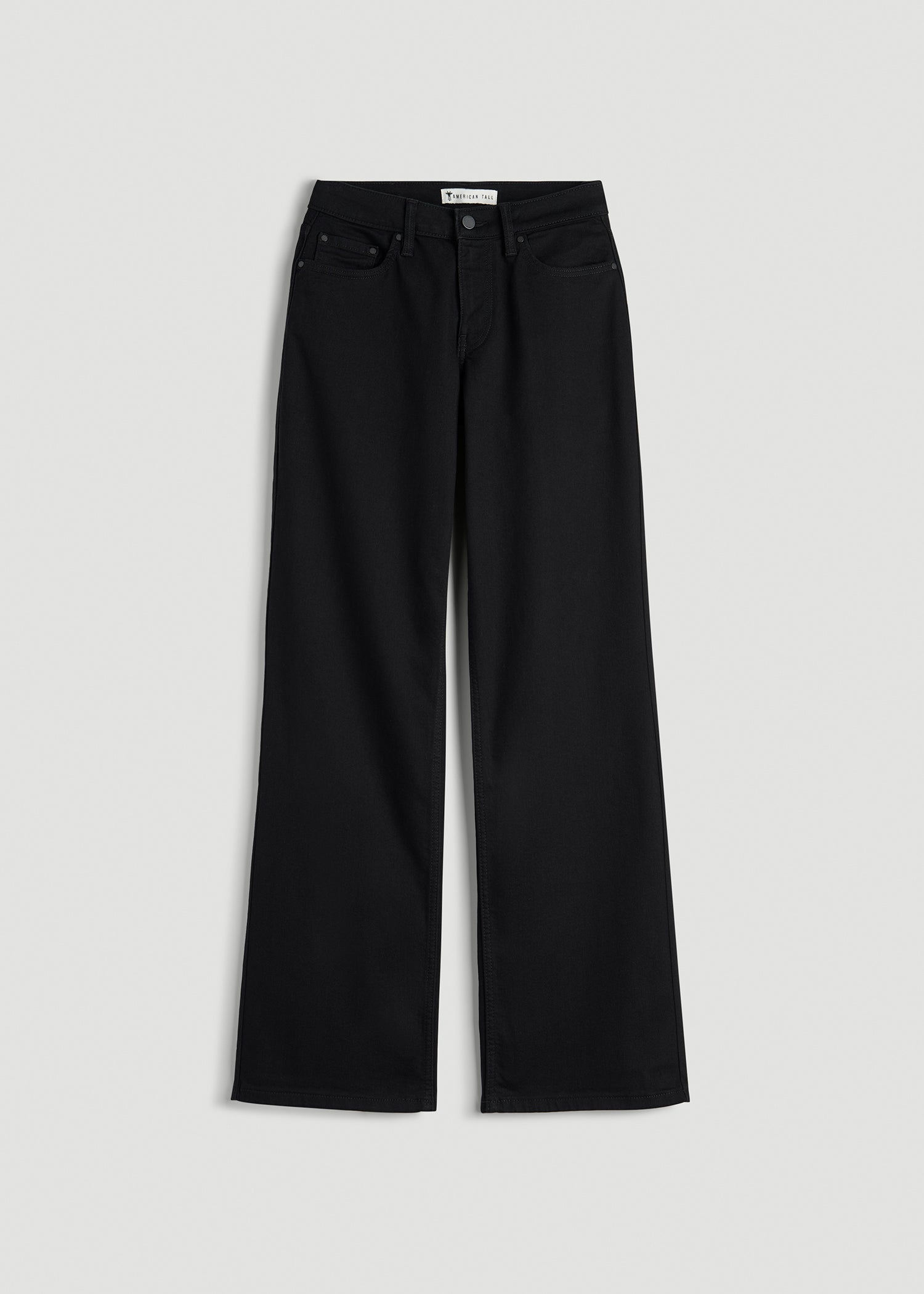 American Tall Online Shop | Mid-Rise Relaxed Fit Jeans for Tall Women in Optimum Black