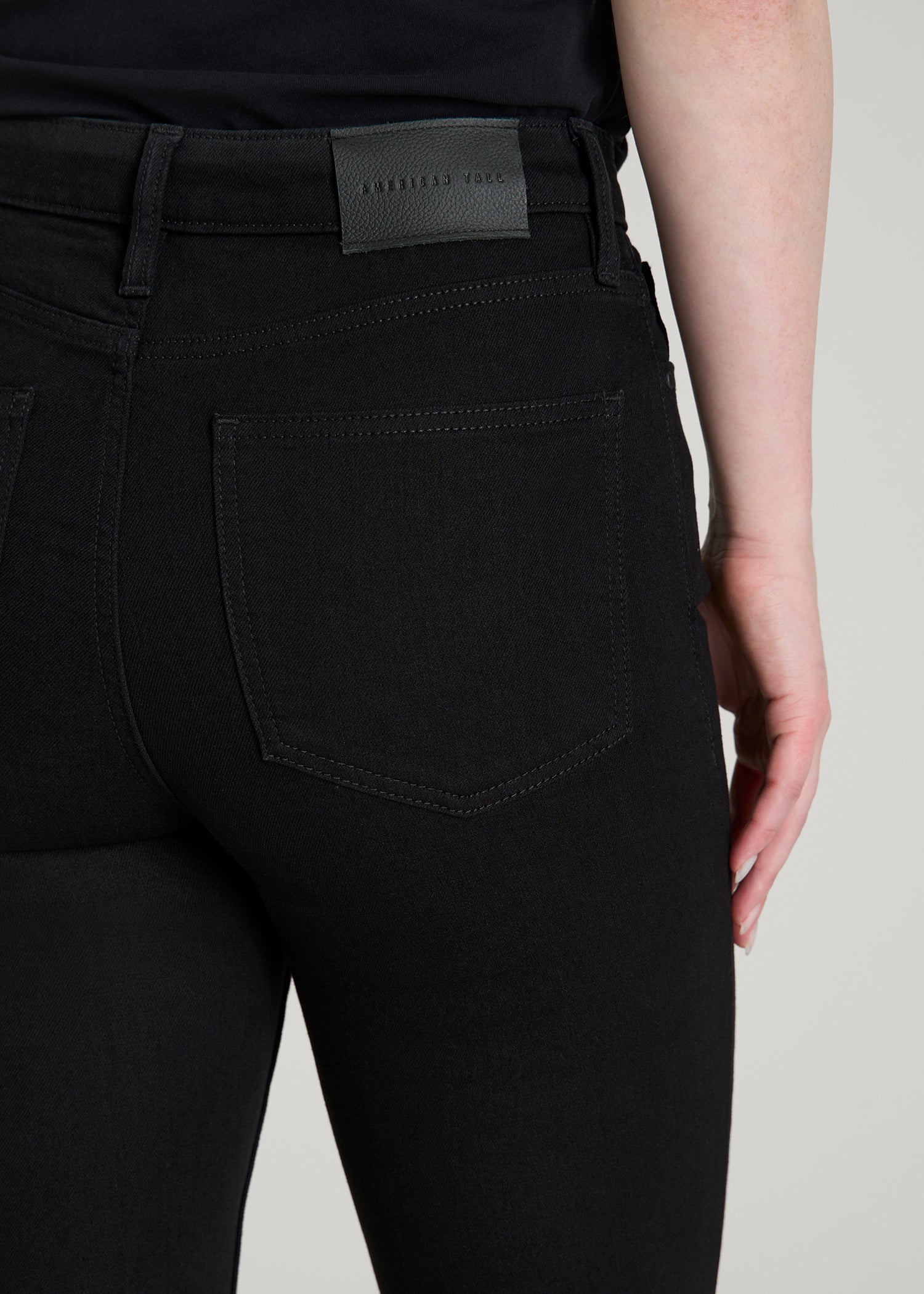 American Tall Discount | Chloe High Rise Flare Jeans for Tall Women in Optimum Black