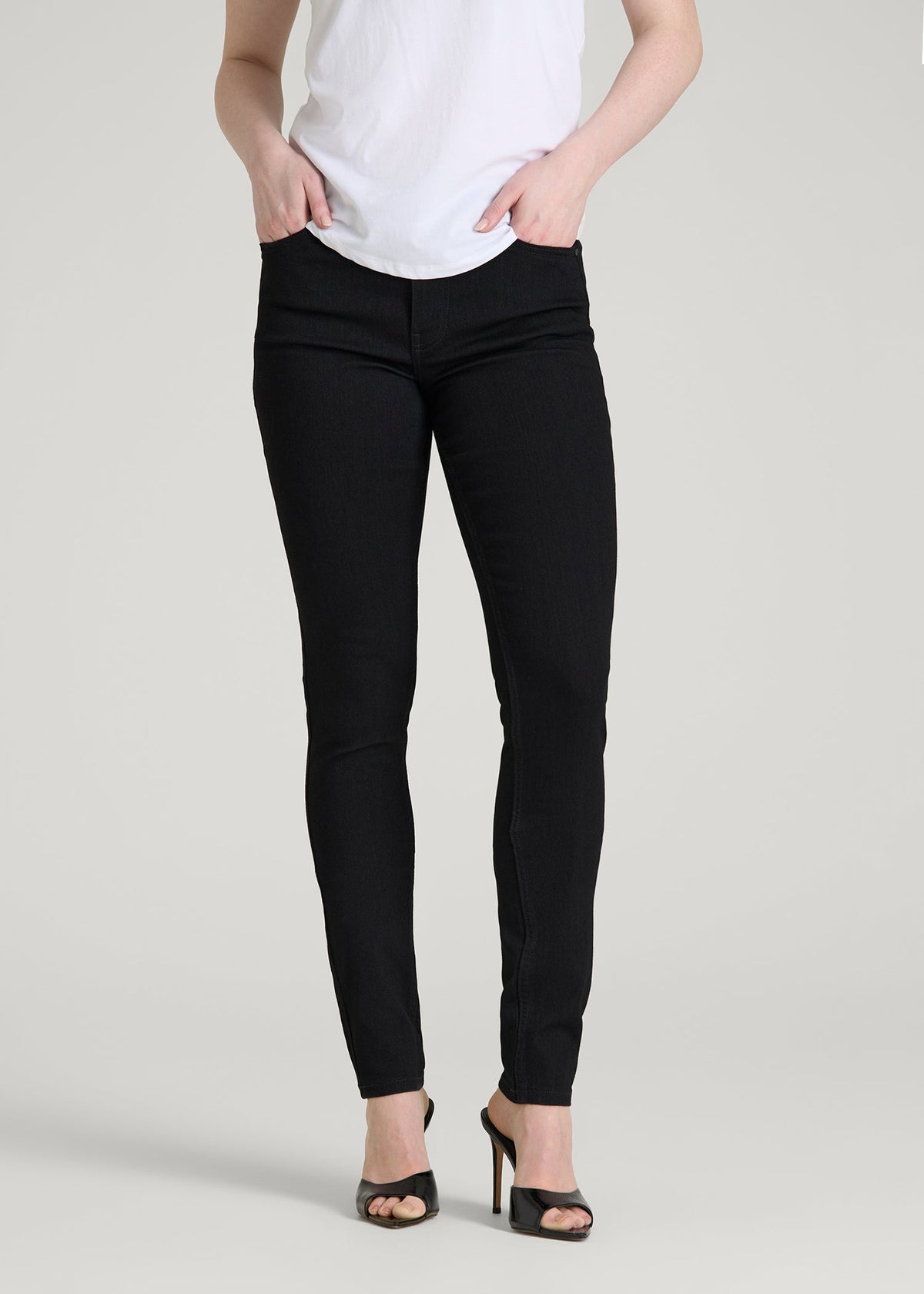 American Tall Online | Sarah Mid-Rise Skinny Jeans for Tall Women in Optimum Black