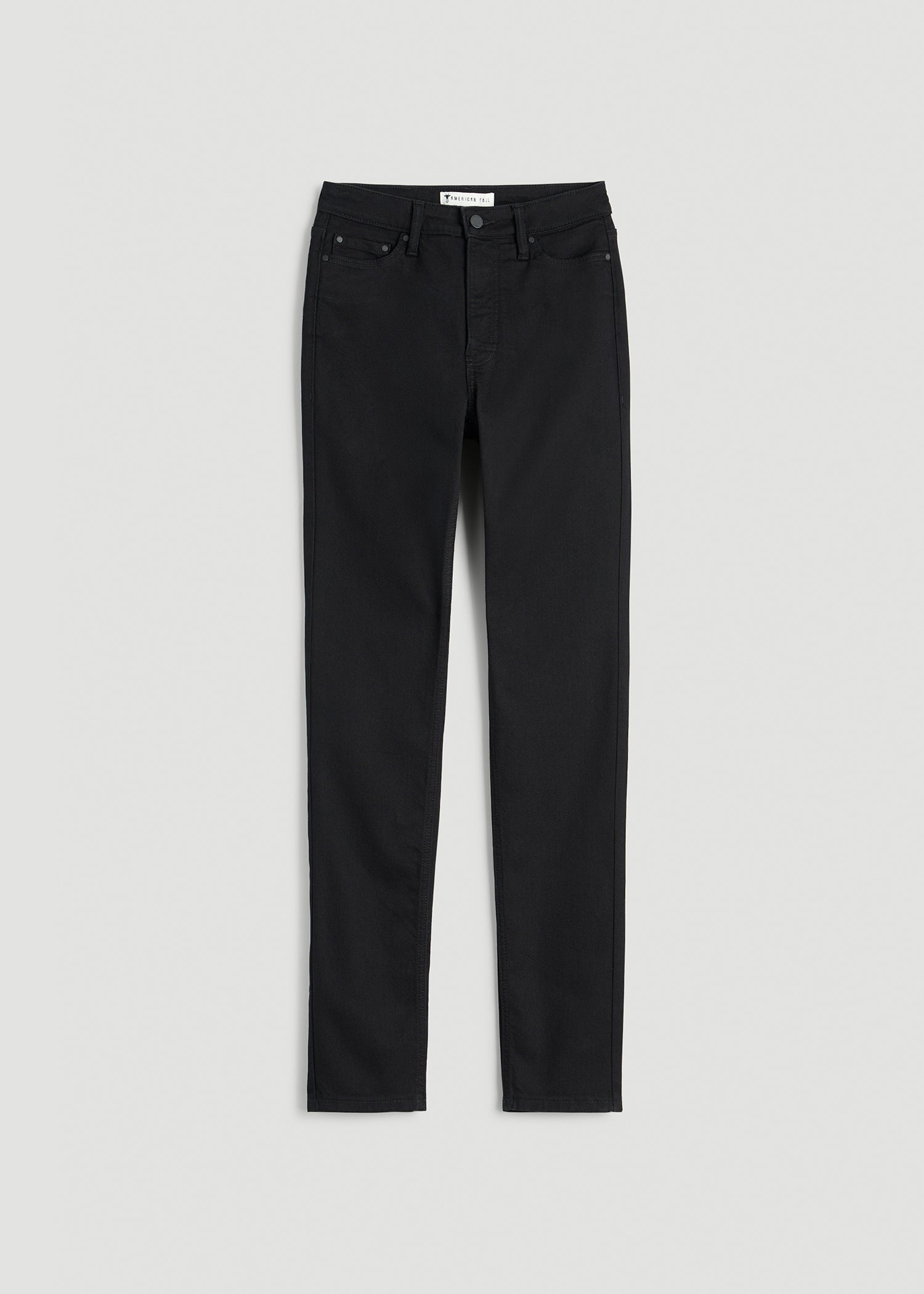 American Tall Sale | Curve High Rise Skinny Leg Jeans for Tall Women in Optimum Black