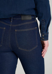 American Tall Outlet | Chloe High Rise Flare Jeans for Tall Women in Deep Indigo Wash