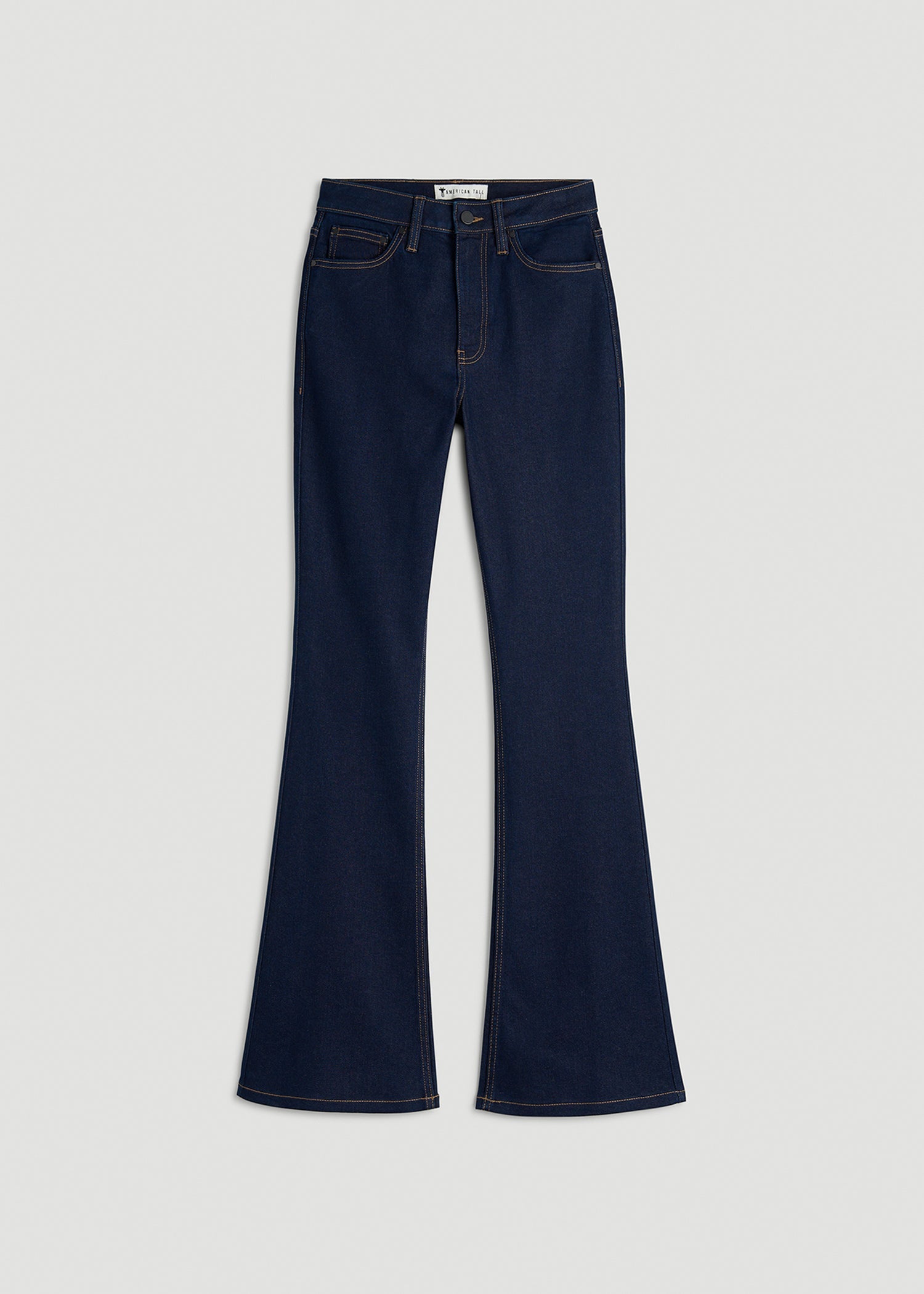 American Tall Outlet | Chloe High Rise Flare Jeans for Tall Women in Deep Indigo Wash