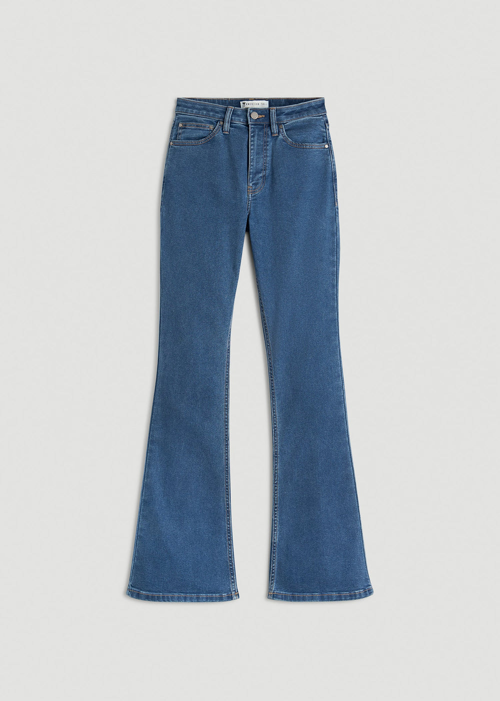 American Tall For Sale | Chloe High Rise Flare Jeans for Tall Women in New Colorado Blue