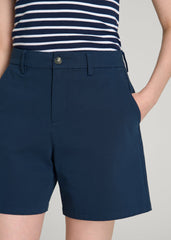 American Tall For Sale | Stretch Commuter Chino Shorts for Tall Women in Navy Blue