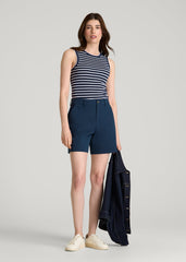American Tall For Sale | Stretch Commuter Chino Shorts for Tall Women in Navy Blue