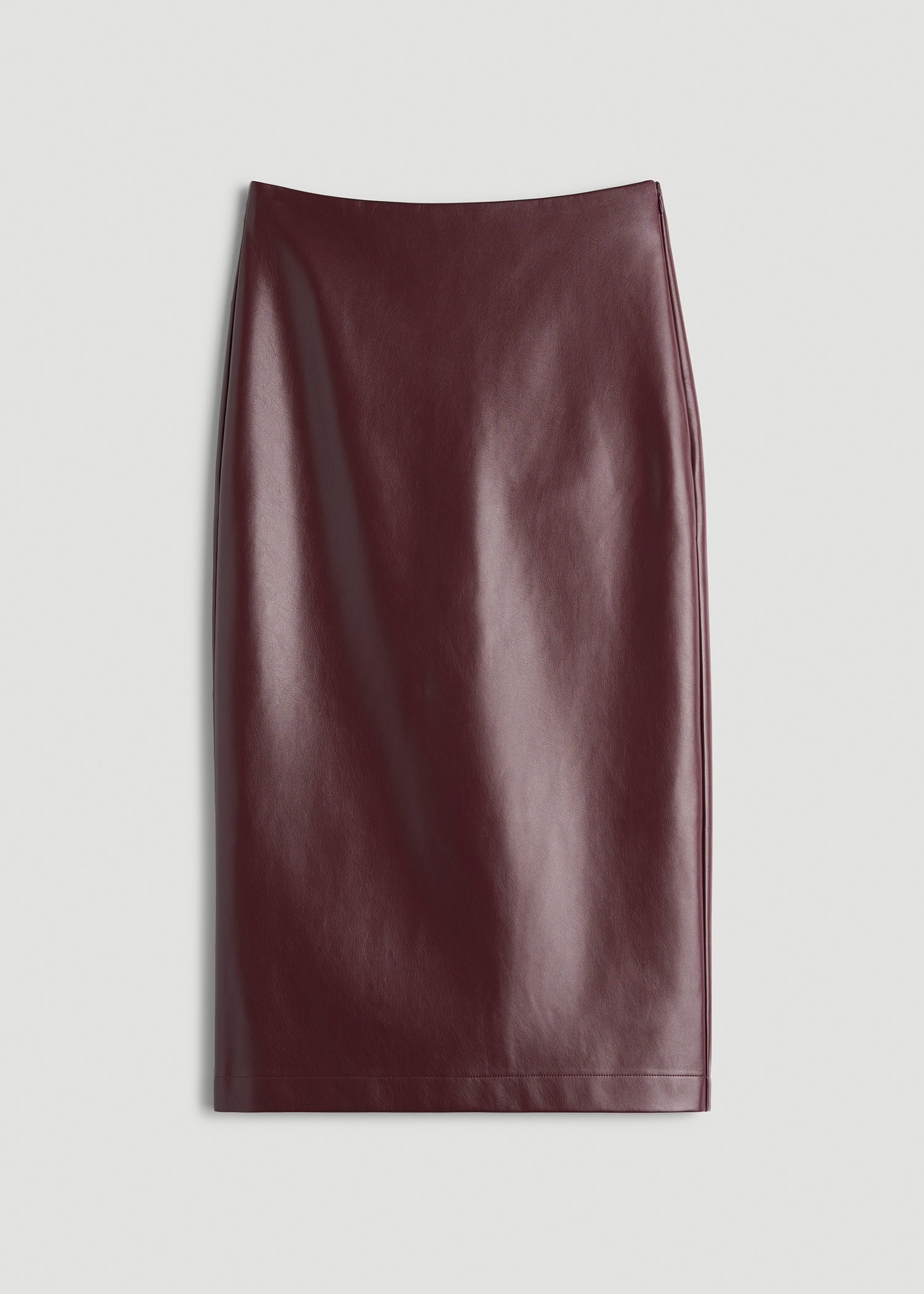 American Tall Discount | True Touch Leather Pencil Skirt for Tall Women in Port Royale