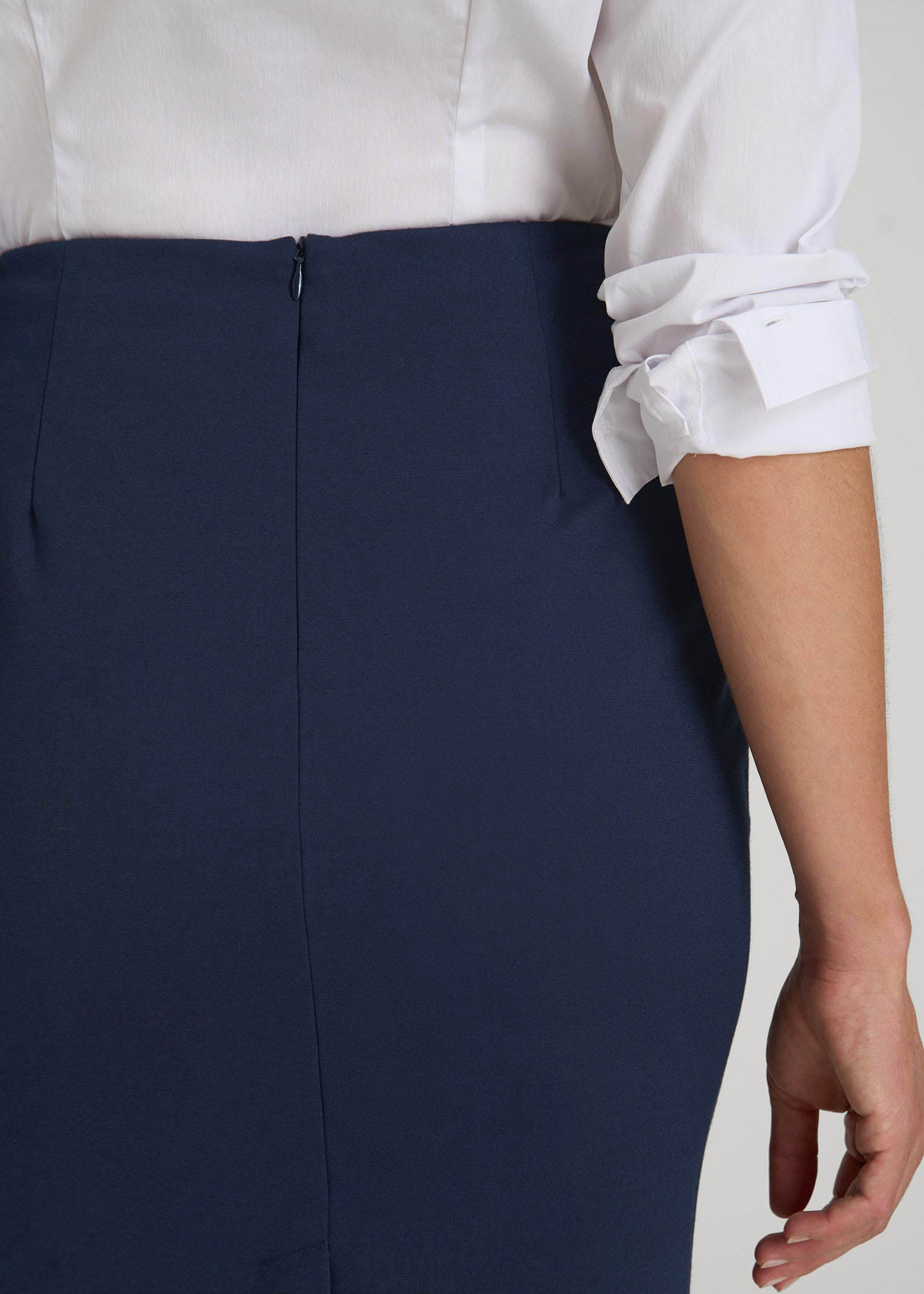 American Tall Sale | Freedom Flex Pencil Skirt for Tall Women in Navy