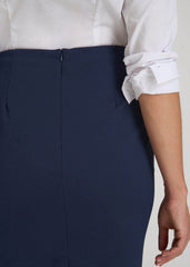 American Tall Sale | Freedom Flex Pencil Skirt for Tall Women in Navy