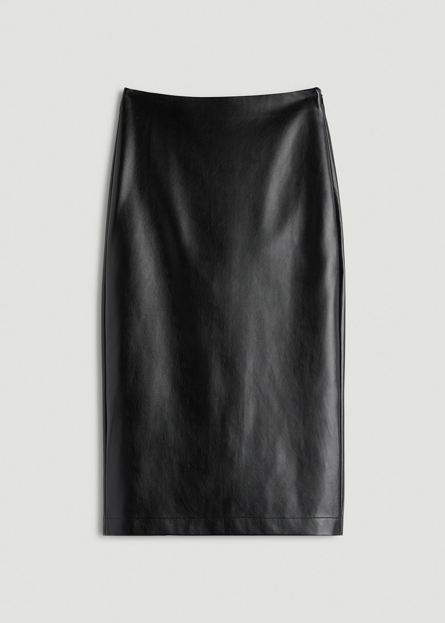 American Tall Outlet | True Touch Leather Pencil Skirt for Tall Women in Black